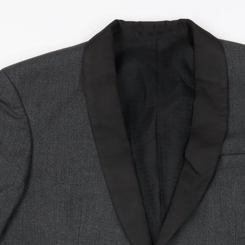 NEXT Mens Grey Polyester Jacket Suit Jacket Size 36 Regular