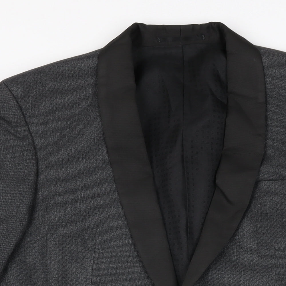 NEXT Mens Grey Polyester Jacket Suit Jacket Size 36 Regular