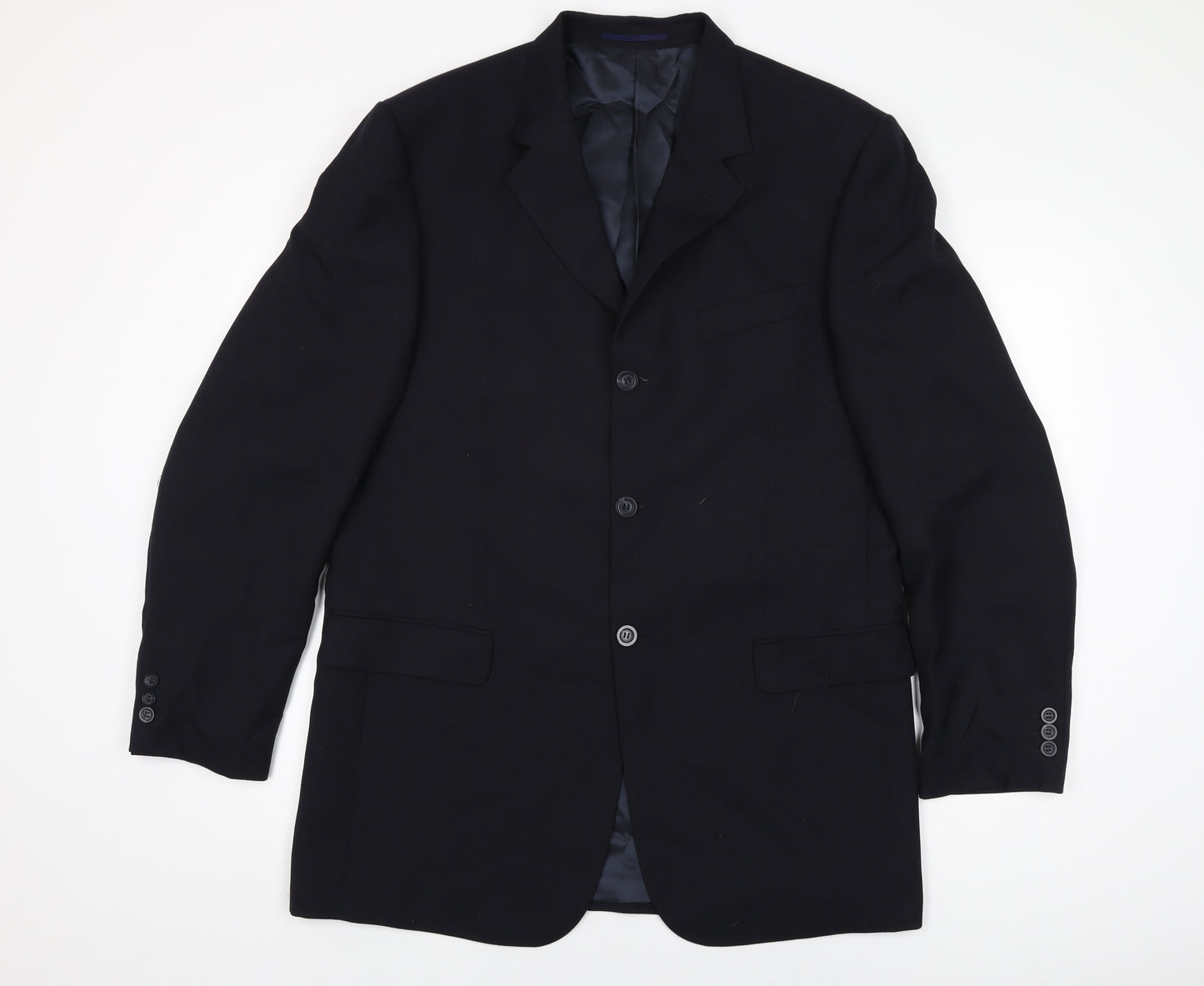 Tom English Mens Black Wool Jacket Suit Jacket Size 42 Regular