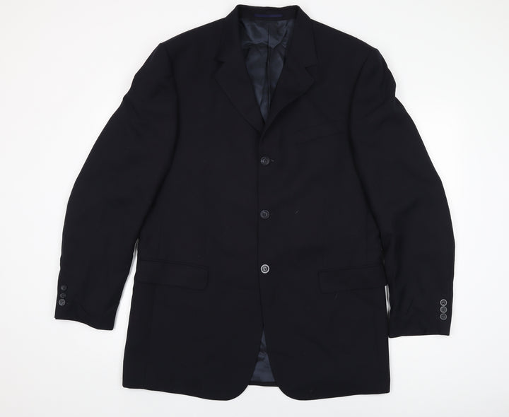 Tom English Mens Black Wool Jacket Suit Jacket Size 42 Regular