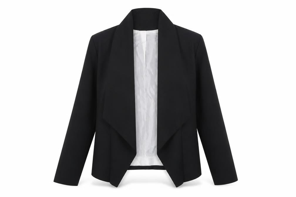 Front view of Dorothy Perkins women’s black jacket blazer, size UK 12