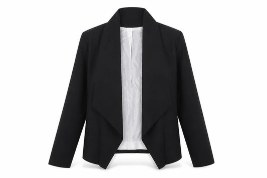 Front view of Dorothy Perkins women’s black jacket blazer, size UK 12