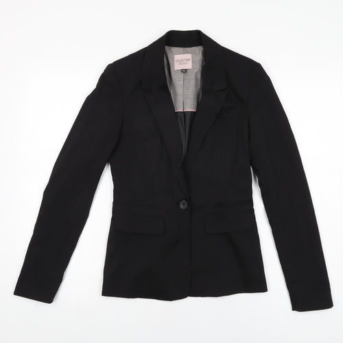 Bershka Womens Black Jacket Blazer Size S Button