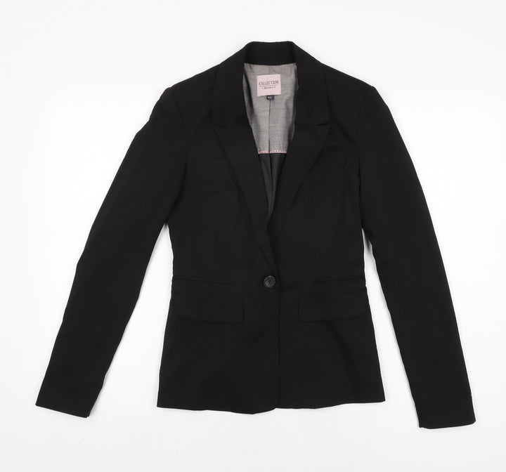 Bershka Womens Black Jacket Blazer Size S Button