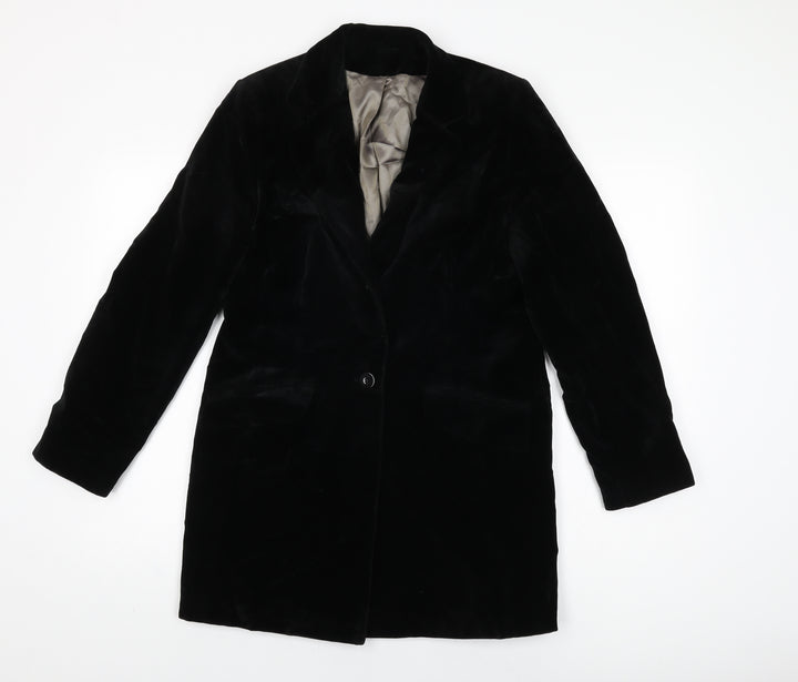 Dorothy Perkins Womens Black Jacket Coat Size 14 Button