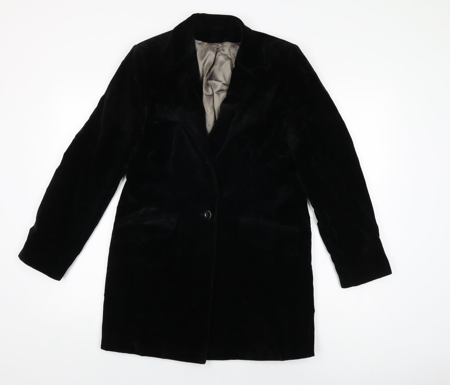 Dorothy Perkins Womens Black Jacket Coat Size 14 Button
