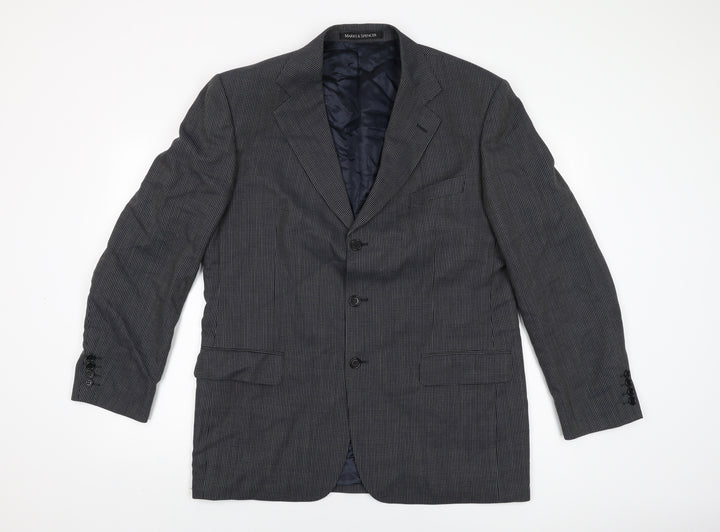Marks and Spencer Mens Grey Wool Jacket Suit Jacket Size 42 Regular