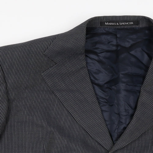Marks and Spencer Mens Grey Wool Jacket Suit Jacket Size 42 Regular