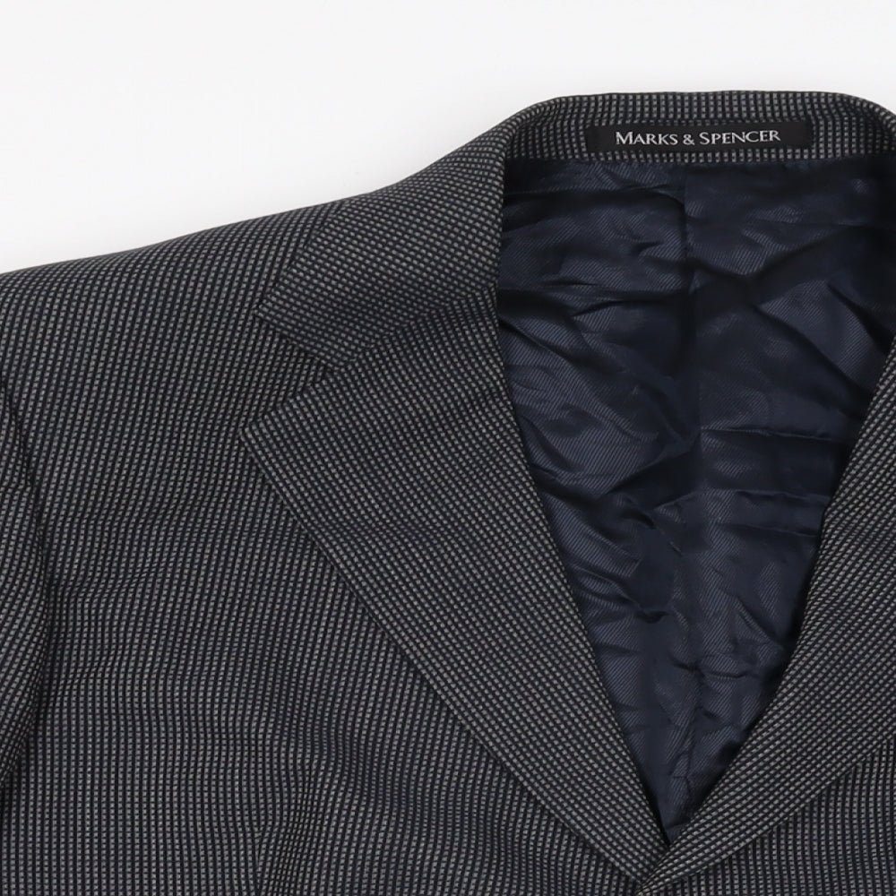 Marks and Spencer Mens Grey Wool Jacket Suit Jacket Size 42 Regular