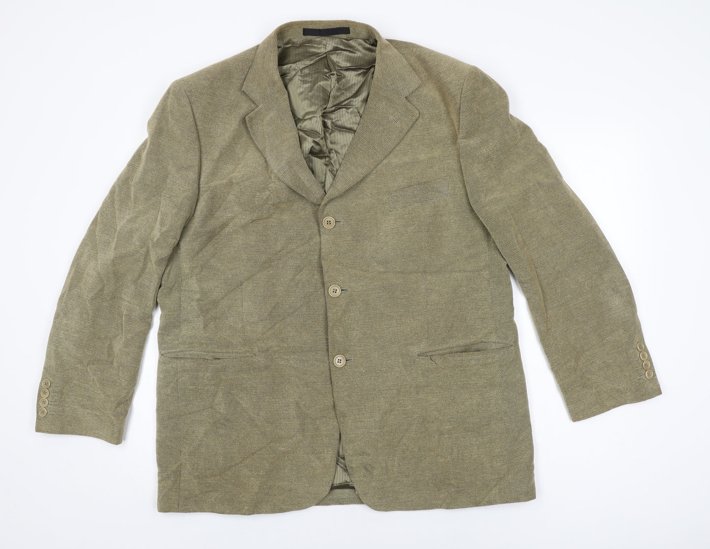 Marks and Spencer Mens Beige Cotton Jacket Suit Jacket Size 44 Regular