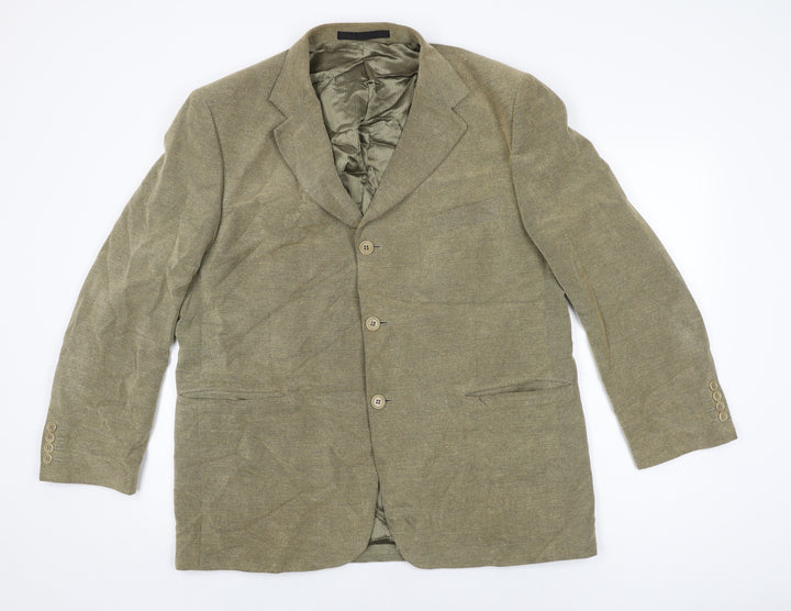 Marks and Spencer Mens Beige Cotton Jacket Suit Jacket Size 44 Regular