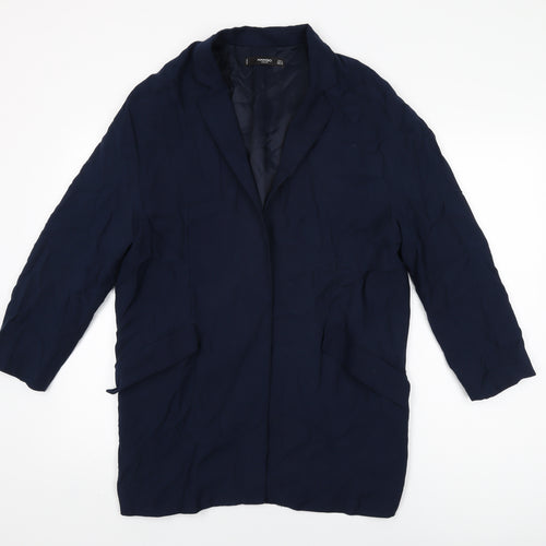 Mango Womens Blue Jacket Size S Button