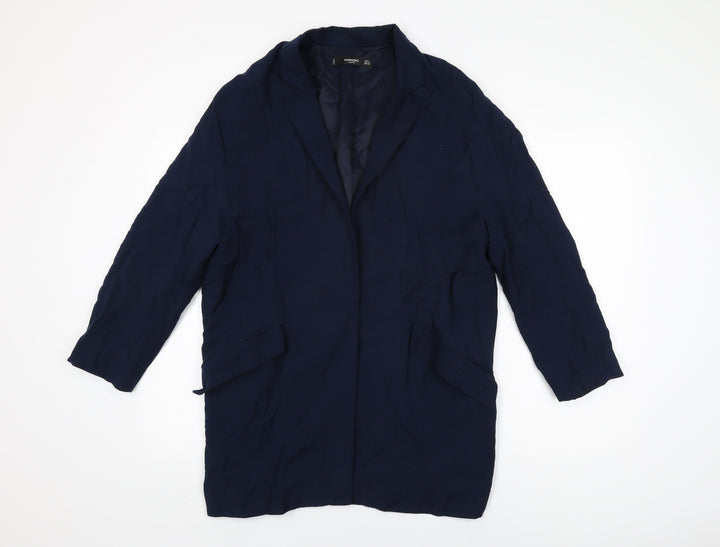 Mango Womens Blue Jacket Size S Button