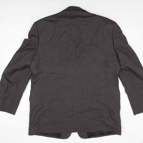 Principles Mens Brown Geometric Wool Jacket Suit Jacket Size 44 Regular