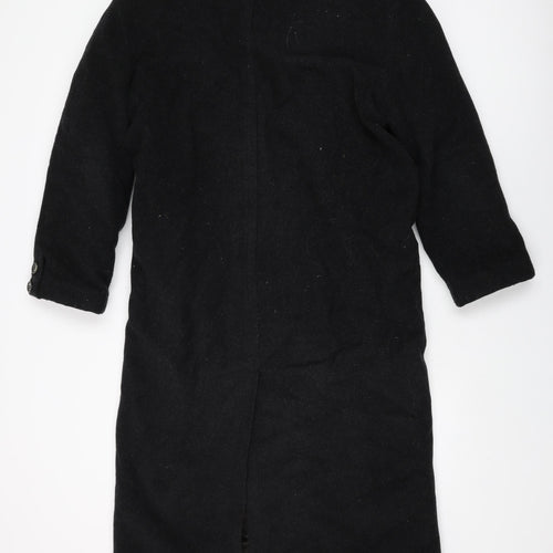 Principles Mens Black Overcoat Coat Size 38 Button
