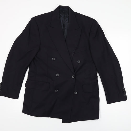 Austin Reed Mens Blue Wool Jacket Suit Jacket Size 38 Regular