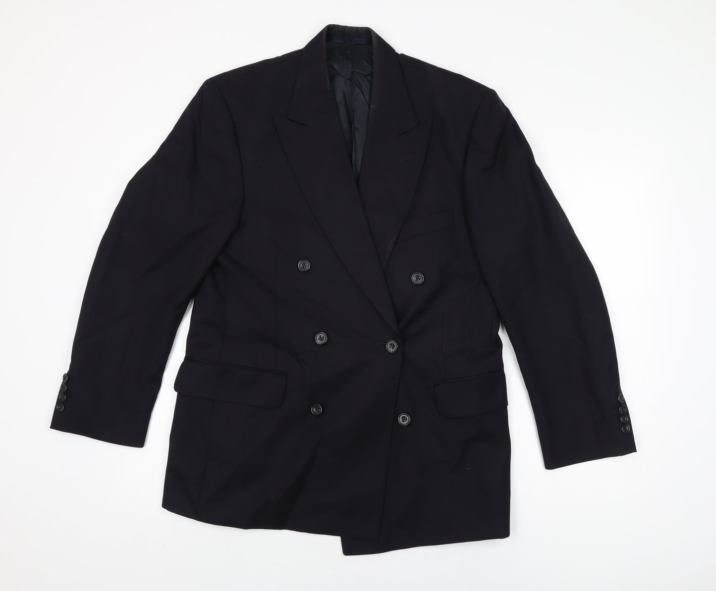 Austin Reed Mens Blue Wool Jacket Suit Jacket Size 38 Regular