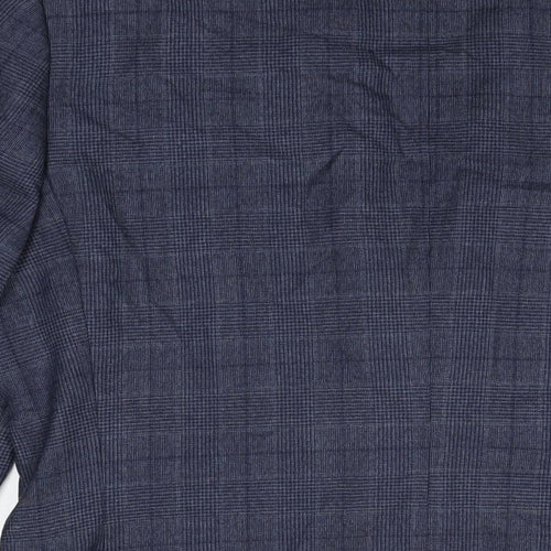 John Lewis Mens Blue Geometric Wool Jacket Suit Jacket Size 42 Regular