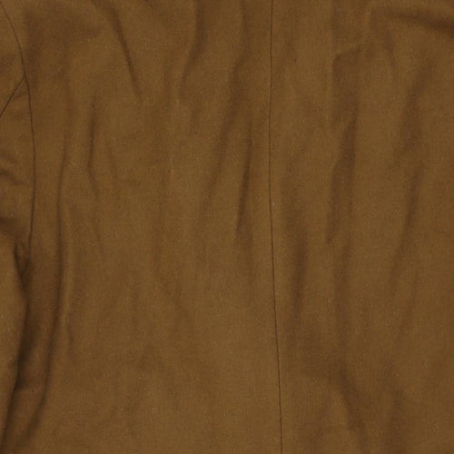 Zara Mens Brown Overcoat Coat Size S Button