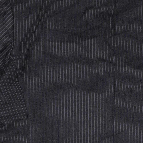 Marks and Spencer Mens Black Striped Wool Jacket Suit Jacket Size 42 Regular