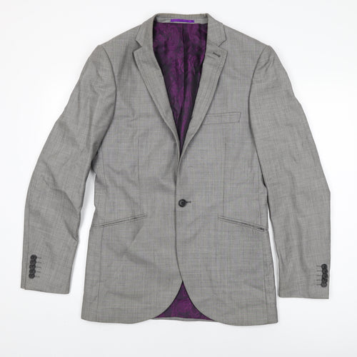 Taylor & Wright Mens Grey Polyester Jacket Suit Jacket Size 38 Regular