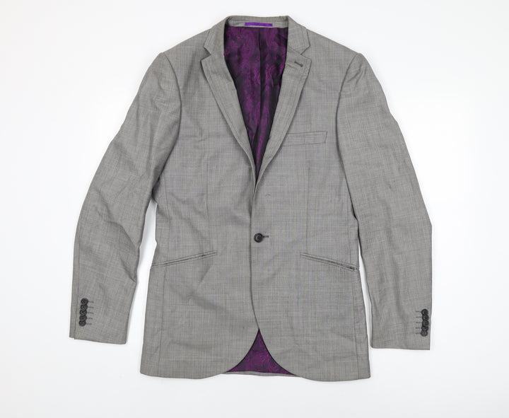 Taylor & Wright Mens Grey Polyester Jacket Suit Jacket Size 38 Regular