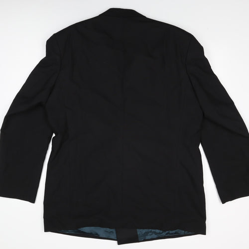 Marks and Spencer Mens Black Polyester Jacket Suit Jacket Size 46 Regular