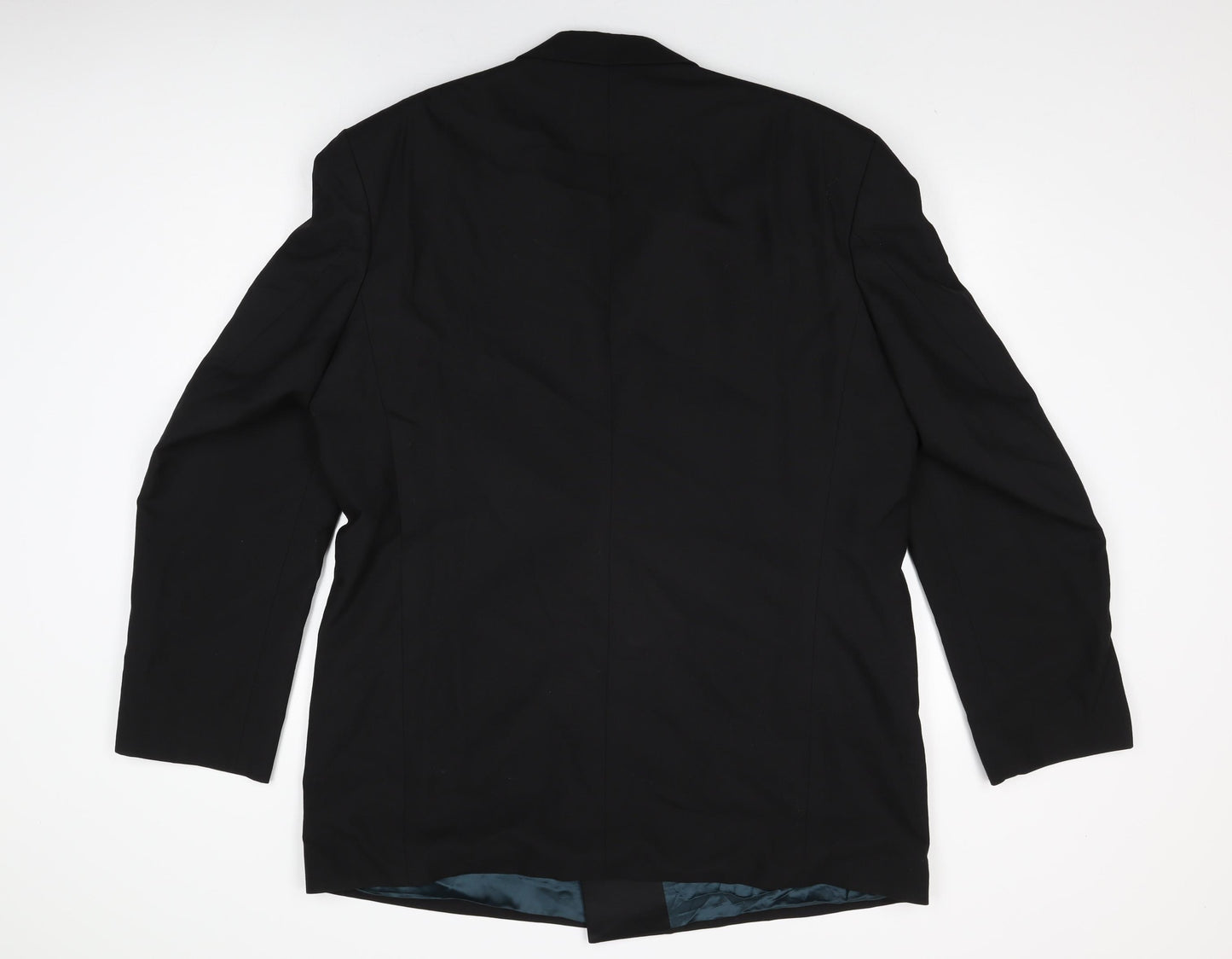 Marks and Spencer Mens Black Polyester Jacket Suit Jacket Size 46 Regular