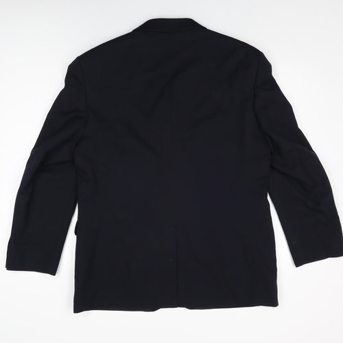 Burton Mens Blue Wool Jacket Suit Jacket Size 42 Regular