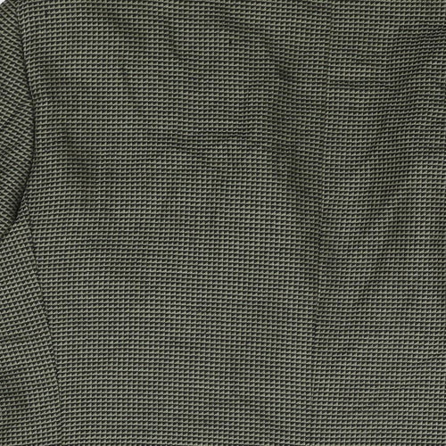 Christopher Hayes Mens Green Geometric Wool Jacket Suit Jacket Size 42 Regular