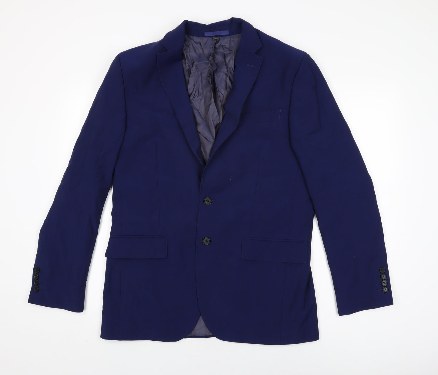Marks and Spencer Mens Blue Wool Jacket Suit Jacket Size 40 Regular