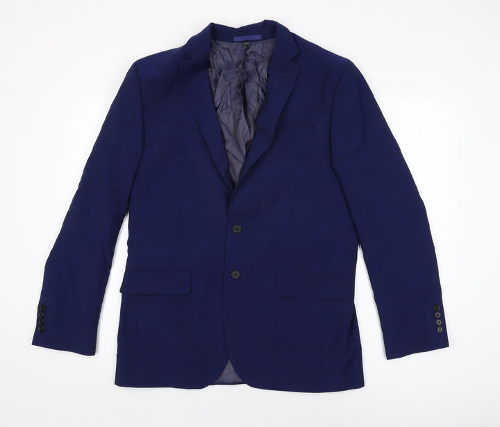Marks and Spencer Mens Blue Wool Jacket Suit Jacket Size 40 Regular