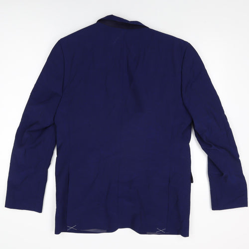 Marks and Spencer Mens Blue Wool Jacket Suit Jacket Size 40 Regular