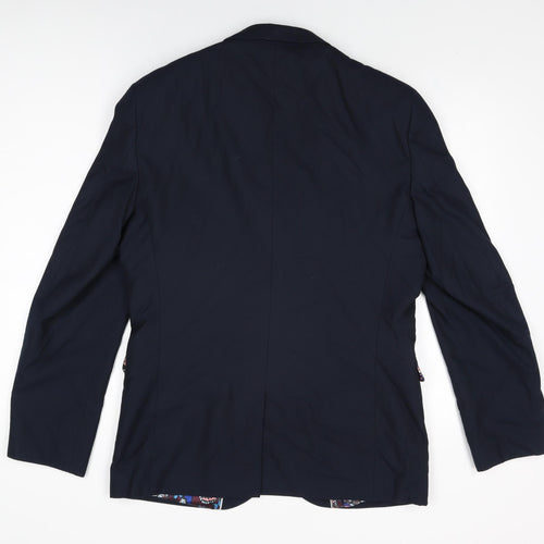NEXT Mens Blue Polyester Jacket Suit Jacket Size 40 Regular