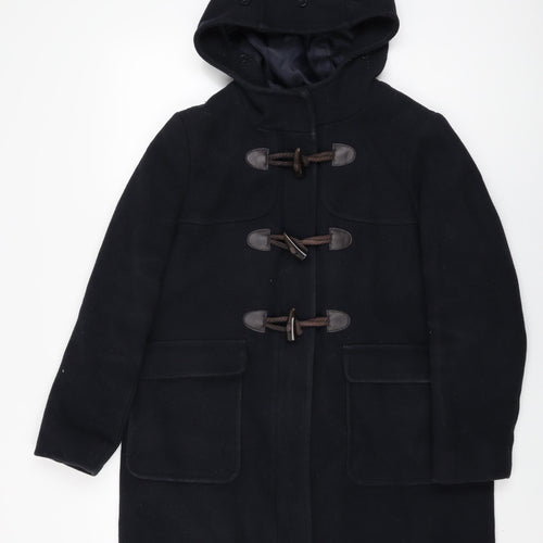 Marks and Spencer Womens Blue Overcoat Coat Size 14 Zip