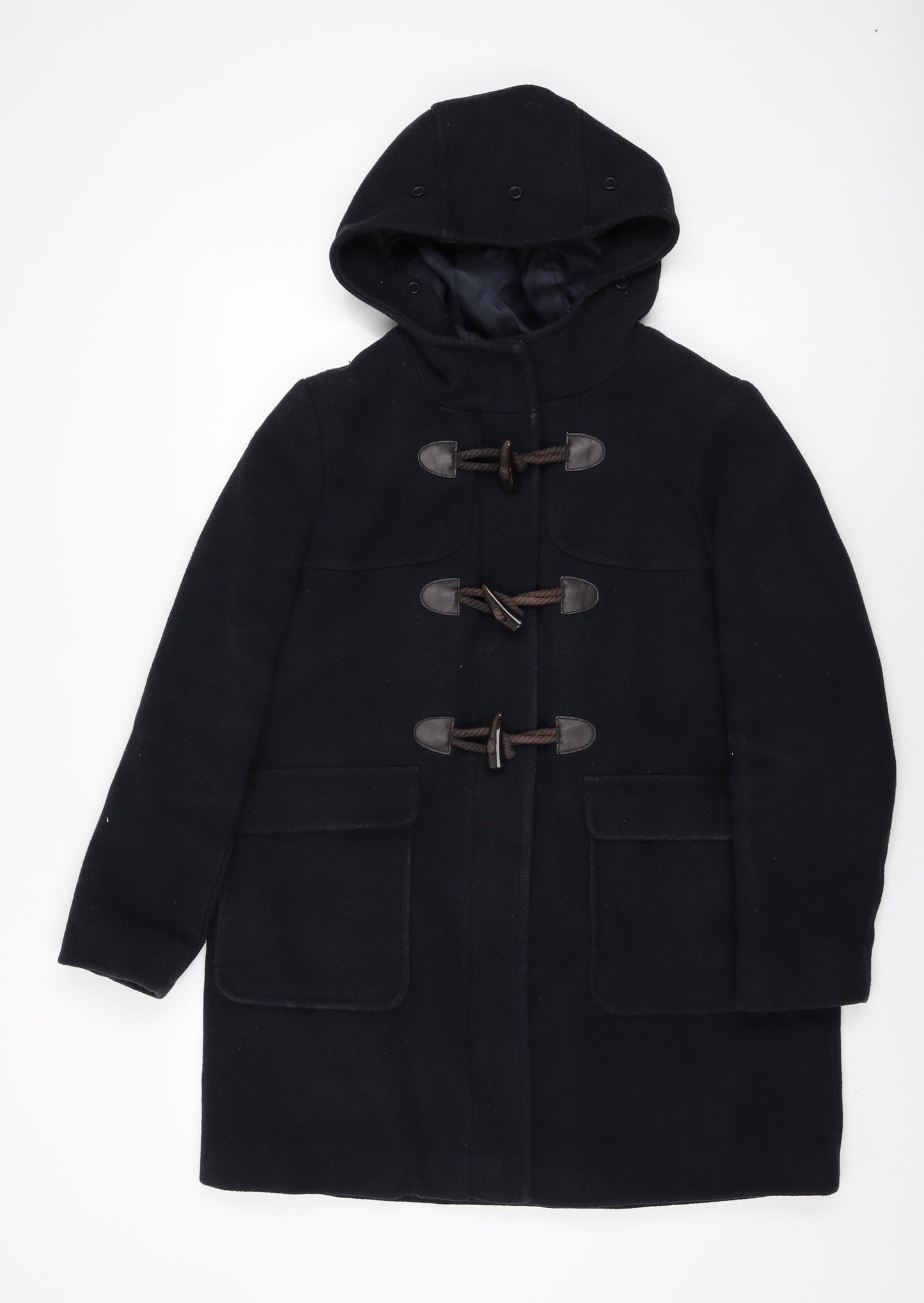 Marks and Spencer Womens Blue Overcoat Coat Size 14 Zip
