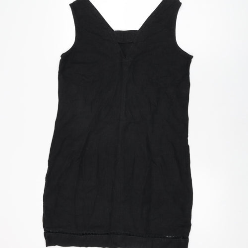 NEXT Womens Black Viscose Shift Size 10 V-Neck Pullover