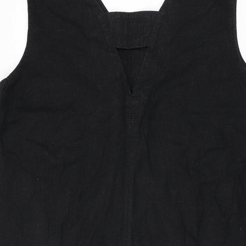 NEXT Womens Black Viscose Shift Size 10 V-Neck Pullover