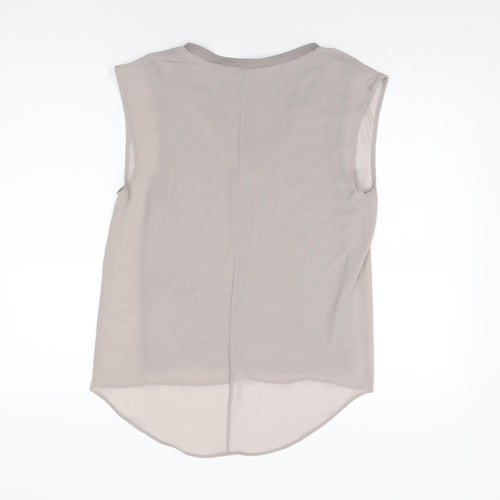 Zara Womens Beige Polyester Basic Blouse Size XS V-Neck