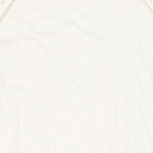Marks and Spencer Womens Ivory Cotton Shift Size 2XL Roll Neck Pullover