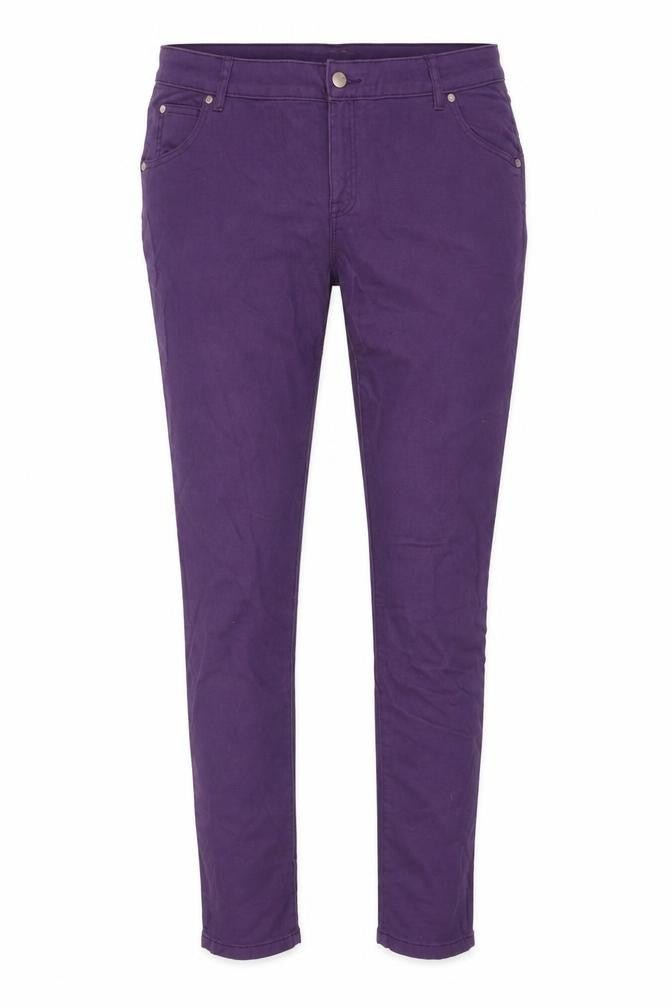 Marks and Spencer Womens Purple Cotton Skinny Jeans Size 32 in L30.5 in Regular Zip