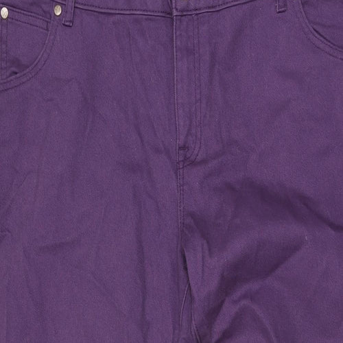 Marks and Spencer Womens Purple Cotton Skinny Jeans Size 32 in L30.5 in Regular Zip