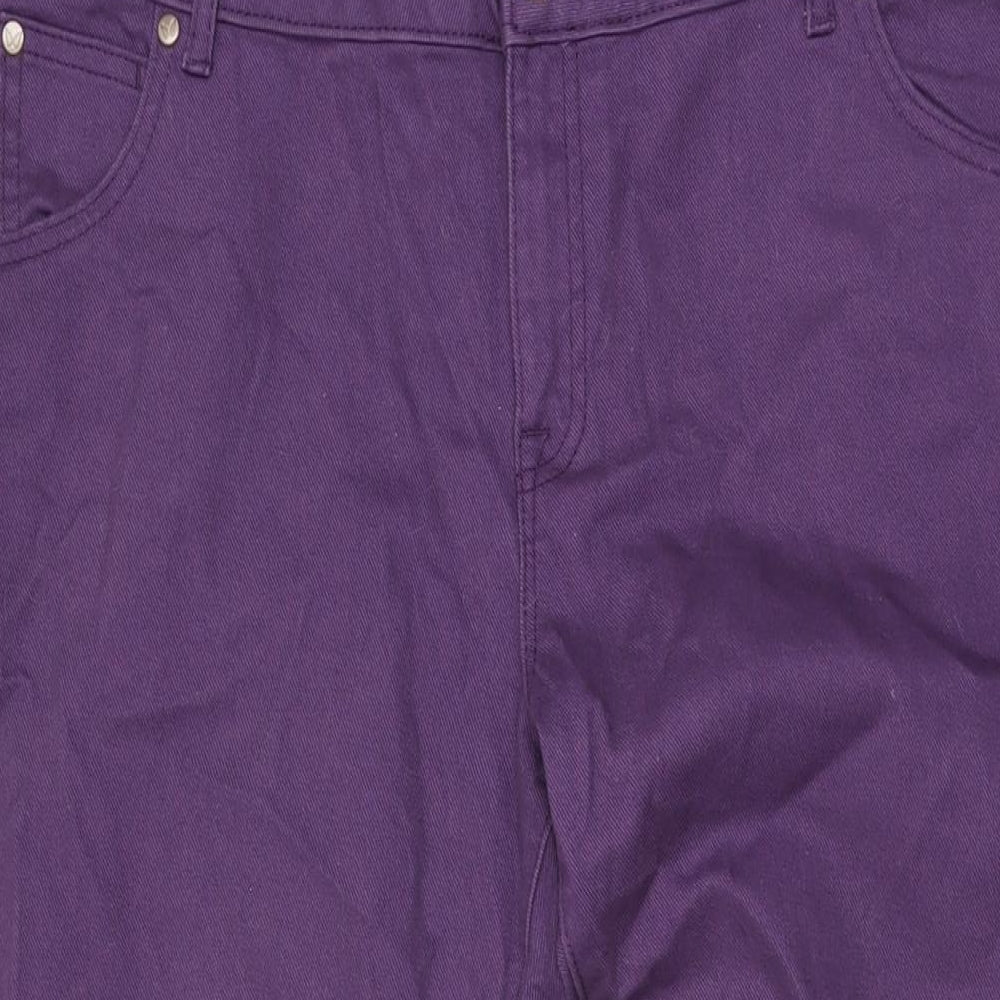 Marks and Spencer Womens Purple Cotton Skinny Jeans Size 32 in L30.5 in Regular Zip