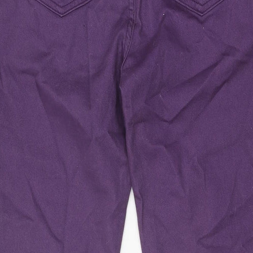 Marks and Spencer Womens Purple Cotton Skinny Jeans Size 32 in L30.5 in Regular Zip
