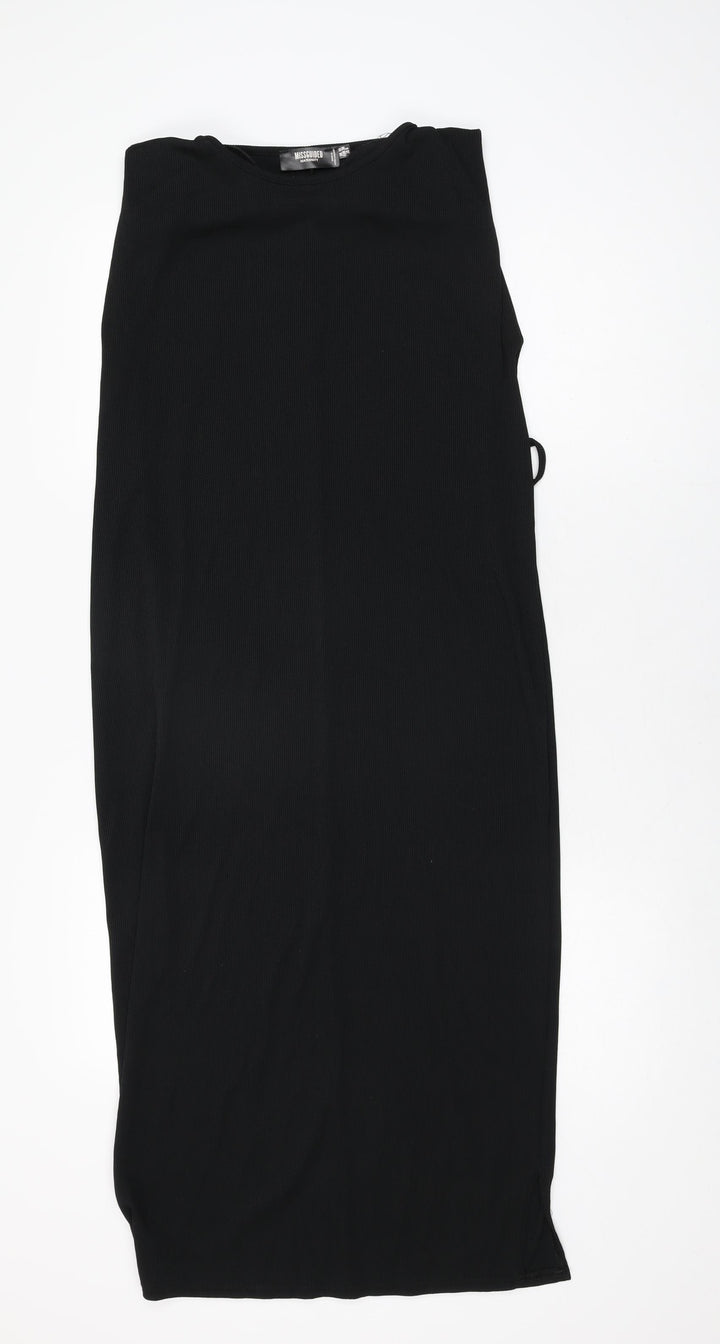 Missguided Womens Black Polyester Shift Size 10 Round Neck Pullover
