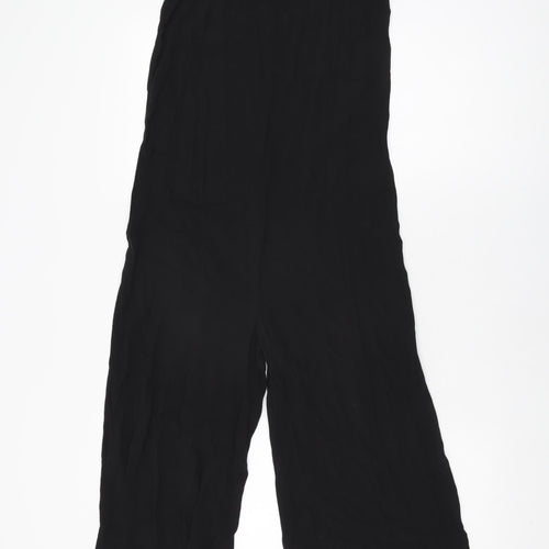 Warehouse Womens Black Viscose Jumpsuit One-Piece Size 10 L22 in Zip