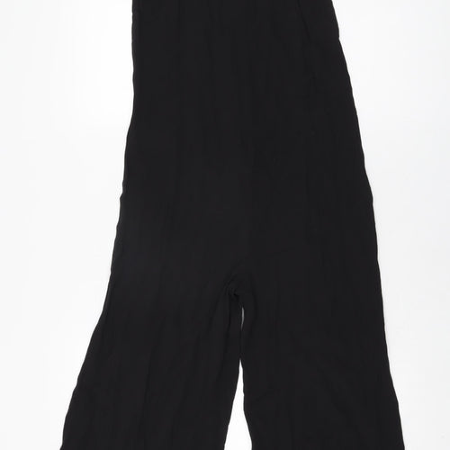 Warehouse Womens Black Viscose Jumpsuit One-Piece Size 10 L22 in Zip