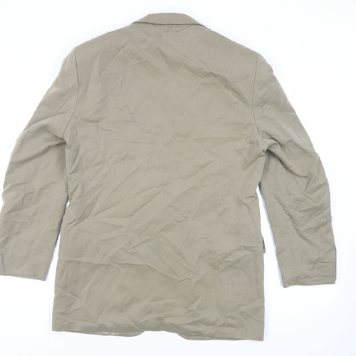St Michael Mens Beige Lyocell Jacket Blazer Size 38 Regular - Vintage