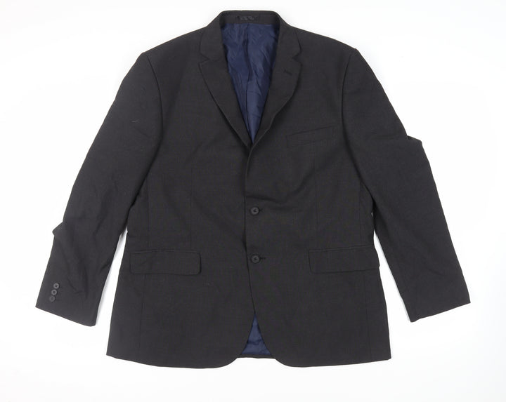 Scott & Taylor Mens Grey Polyester Jacket Suit Jacket Size 46 Regular