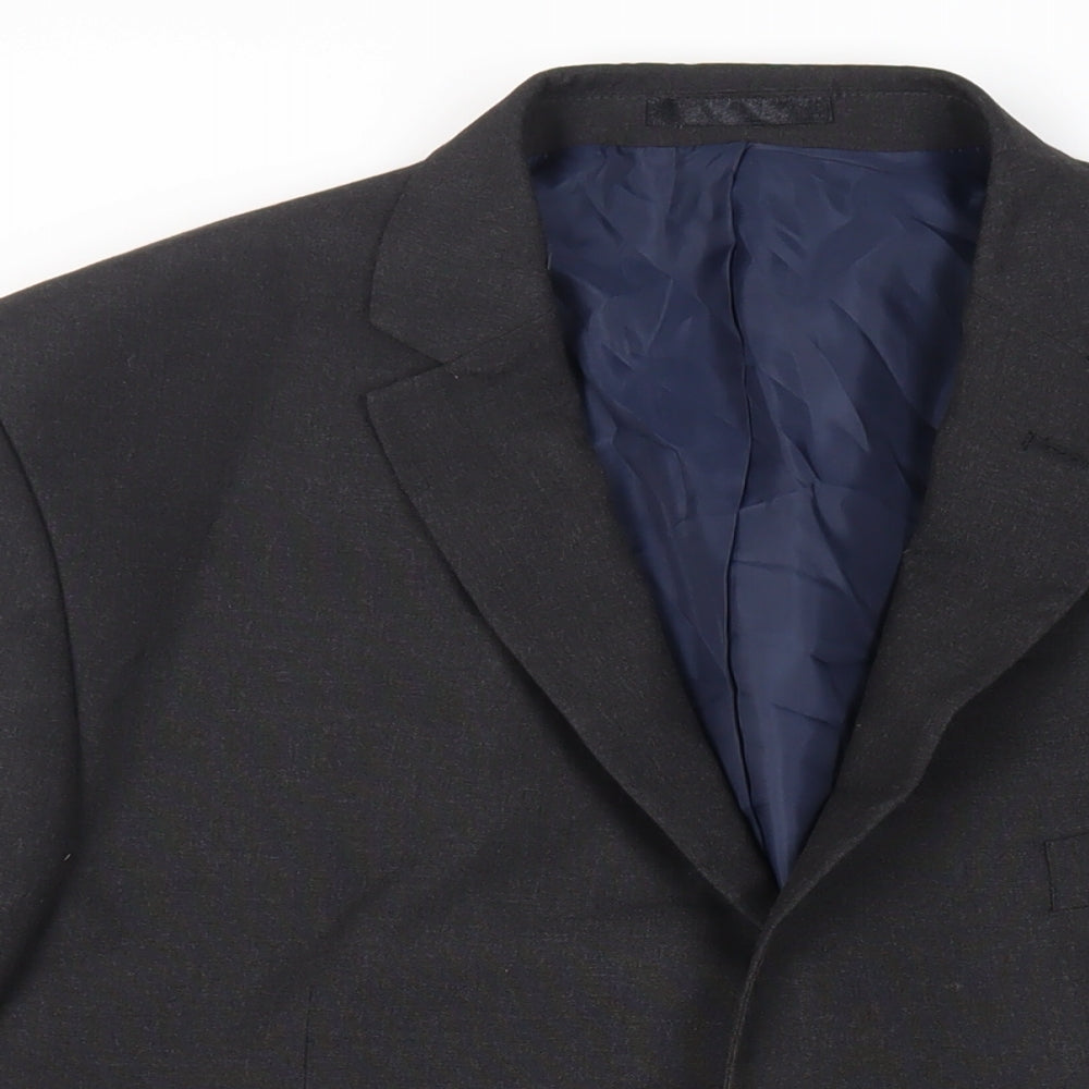 Scott & Taylor Mens Grey Polyester Jacket Suit Jacket Size 46 Regular